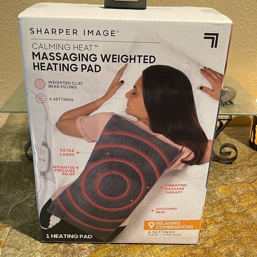 Sharper Image Massaging Weighted Heating Pad